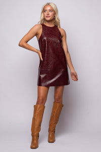 Onyx Faux Leather Dress