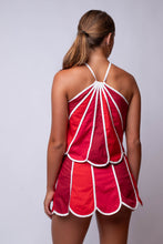 red and white skort 
gameday 