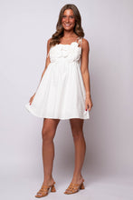 white mini dress floral detail