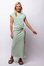 Verde Striped Midi