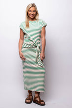 Verde Striped Midi