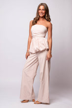 High-rise striped wide-leg pants with tailored fit 