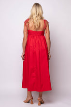 poplin red dress
