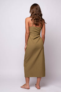 Lynx Pleated Midi Dress