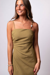 Lynx Pleated Midi Dress