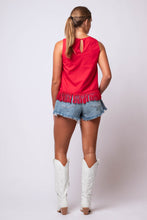 Fringe Hem Sleeveless Top