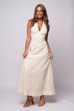 Ellis Embroidered Halter Maxi Dress by En Saison in cream 