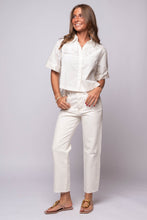 Montana Blouse by Cleobella – short sleeve white blouse with crochet detail