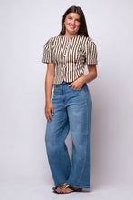 Selina Stripe Puff Sleeve Top