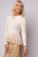 Margaux Pleated Hem Sweater