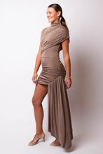 Draped Gathered Asymmetric Mini