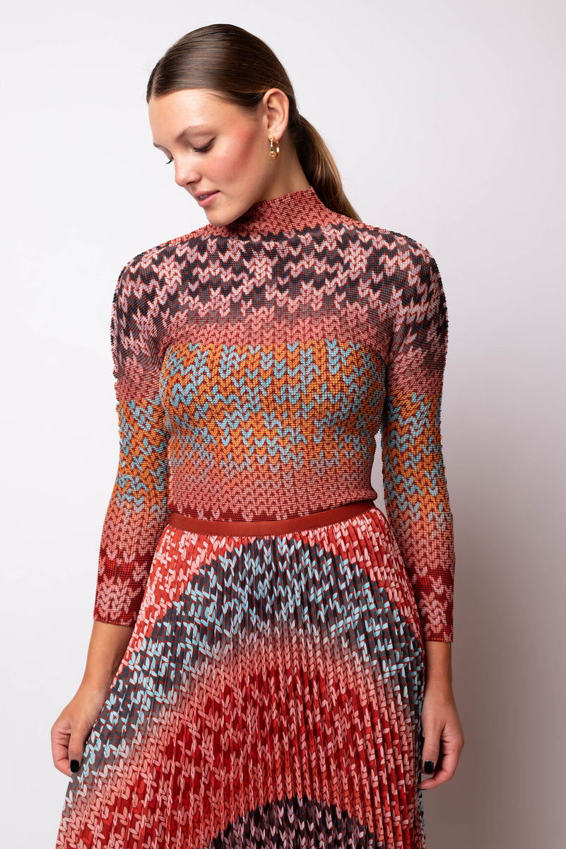 Sienna Bohemian 3D Honeycomb Texture Top