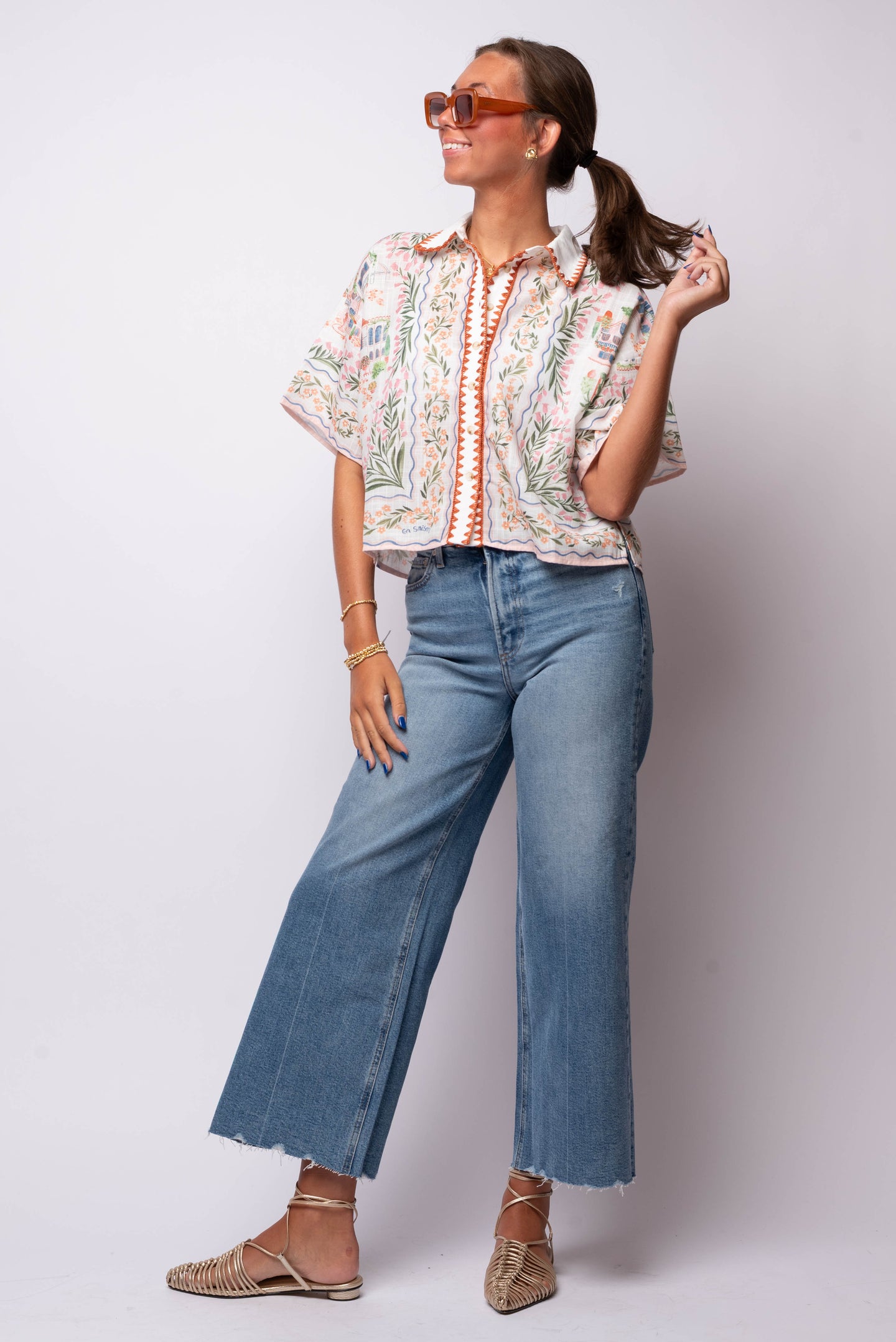 alaia linen top
