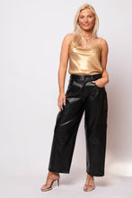 City Edge Pleather Barrel Pants