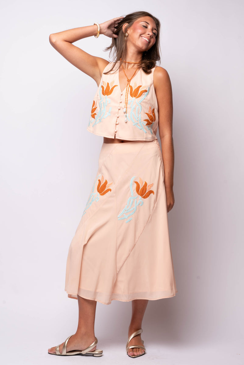 Verda Embroidered Vest Top