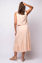 Rose Embroidered Midi Skirt