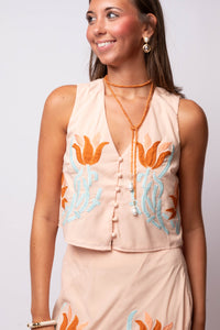 Verda Embroidered Vest Top