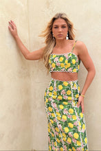 Floral Crop Top And Skirt Set