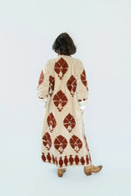 Sgt. Pepper Captain Leroy Brown duster with rust embroidery, back model view
