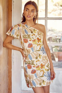 greylin one shoulder mini dress 