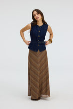 ALLISON New York Jesse Vest in Indigo, model view