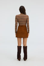 ALLISON New York Noelle Top in Chestnut Multi, back model view