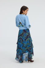 ALLISON New York Piper Cardigan in Dusk Blue, model view