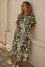 Floral Print Midi Shirt Dress