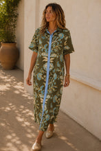 Floral Print Midi Shirt Dress
