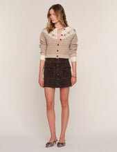 Dark brown Jina Suede Skirt in Bittersweet