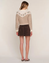 Dark brown Jina Suede Skirt in Bittersweet