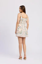 Fit-and-flare linen mini in breezy floral print designed by En Saison