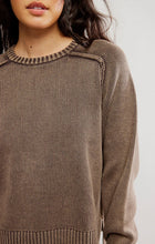 Soft knit sweater with ribbed trim and laid-back fit free people