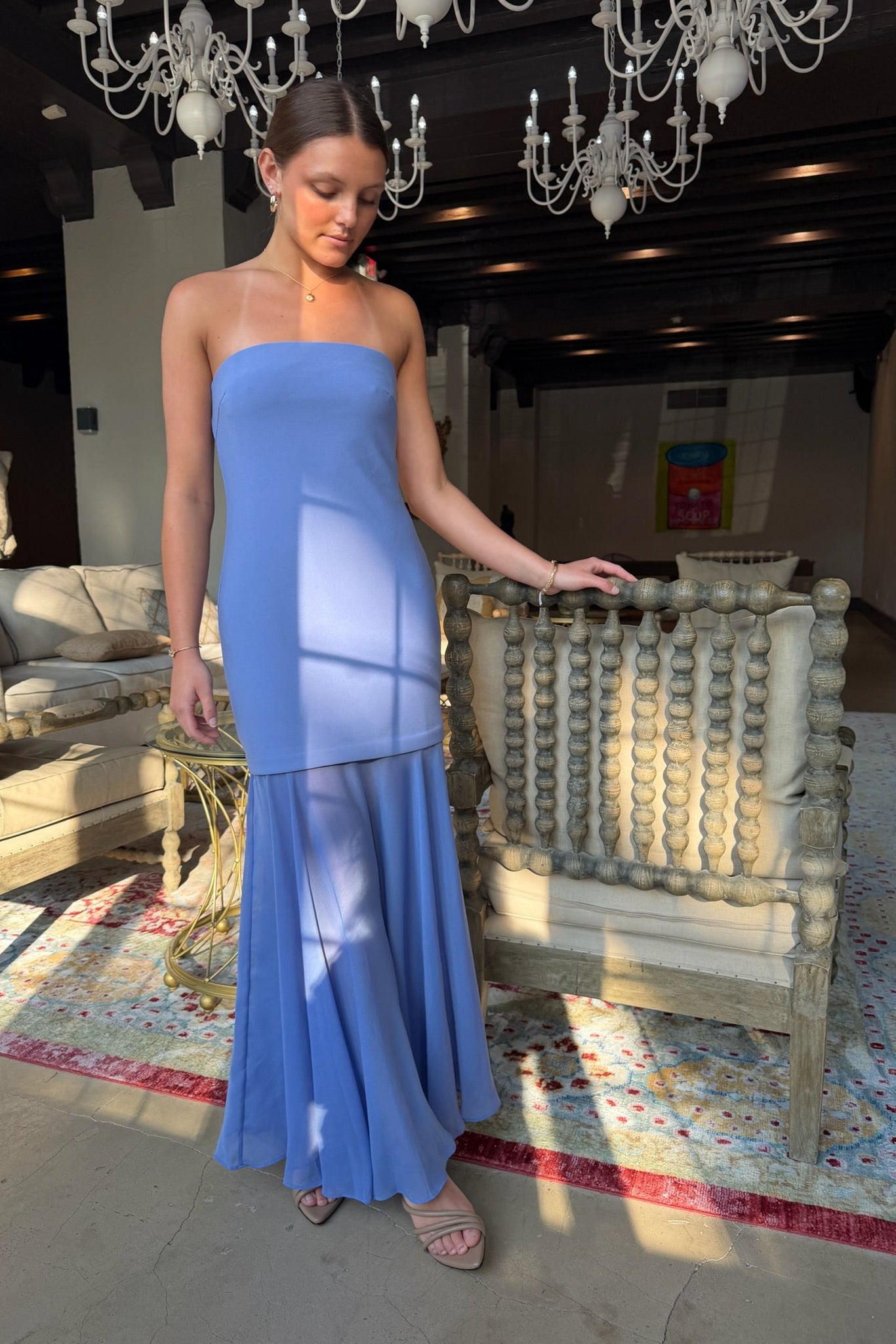 astr the label blue dress Lizet in Feature:Keyhole and the curved elastic Color:Rust Bouquet Cute Black Dresses For