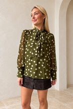 Polka Dot Scarf Tie Top