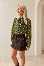 Polka Dot Scarf Tie Top