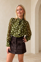 Polka Dot Scarf Tie Top
