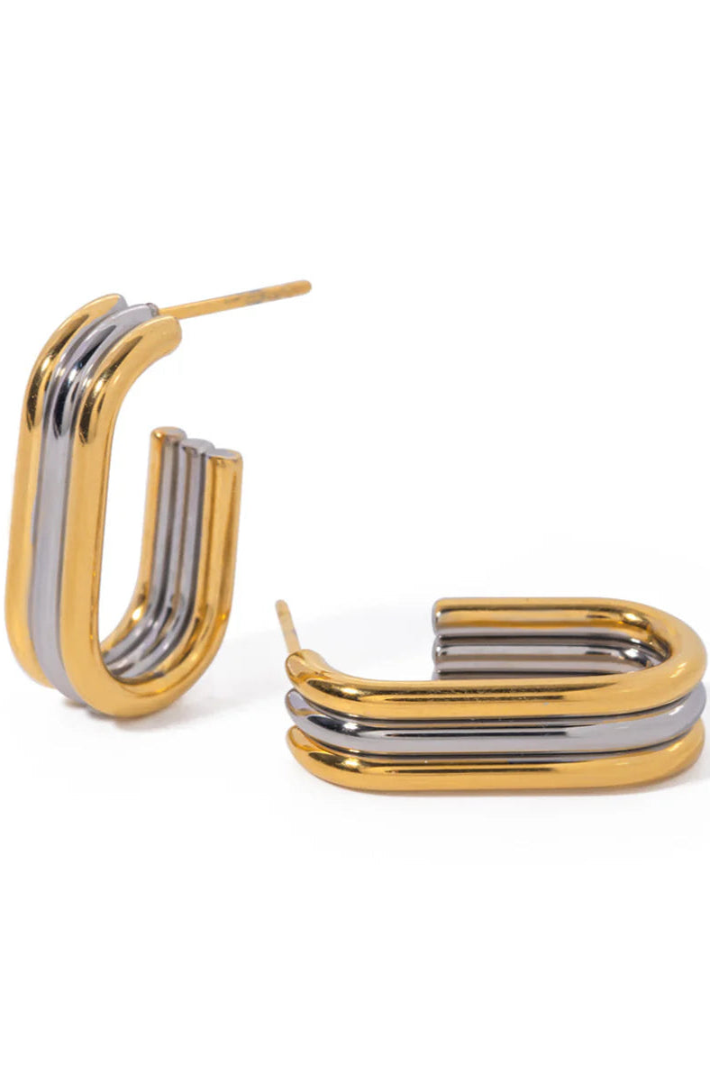 MIXED METAL HOOPS