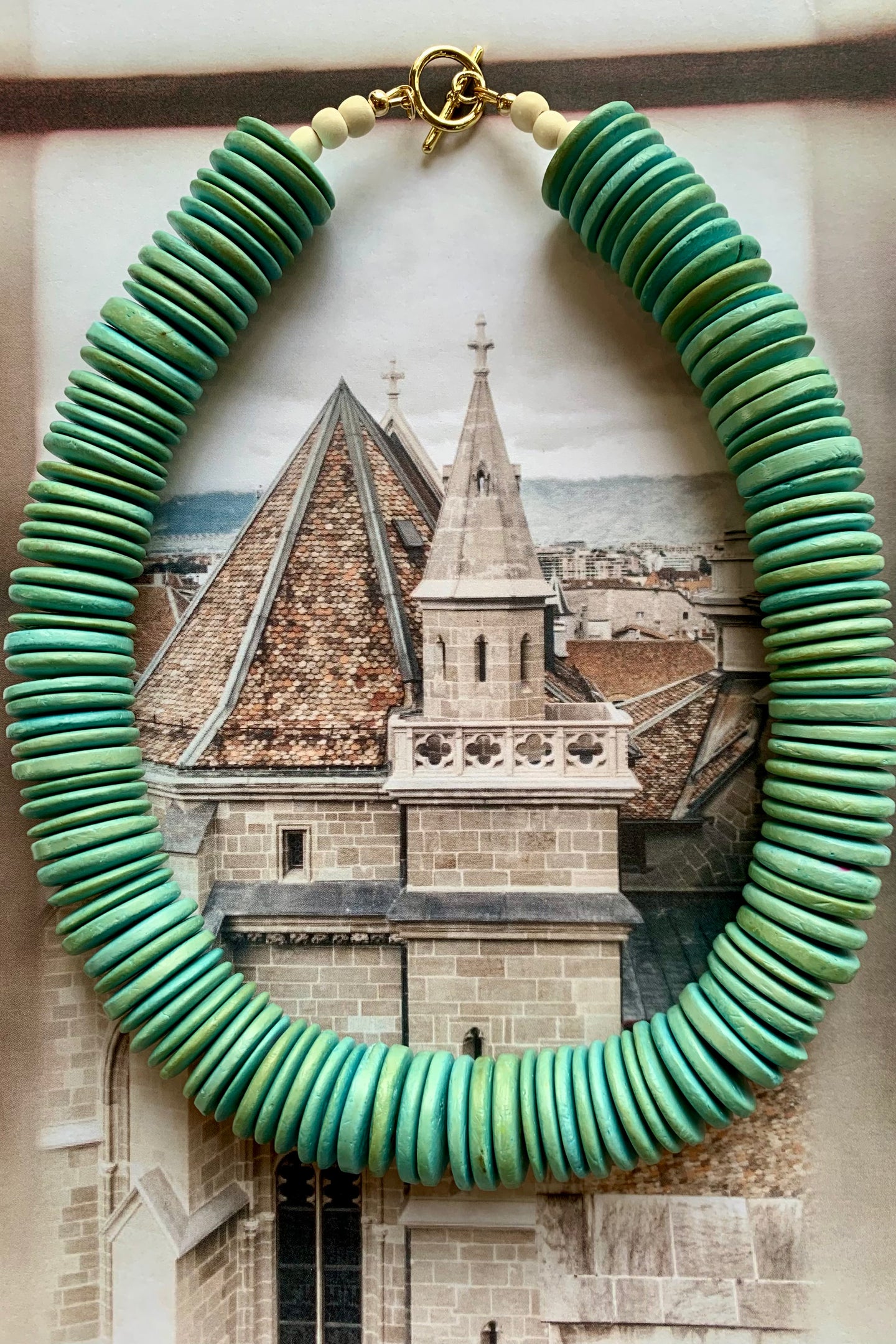 Turquoise Coconut Shell Necklace