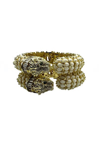 garland single leopard bracelet white