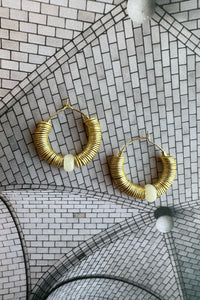 Gold Disk Hoop