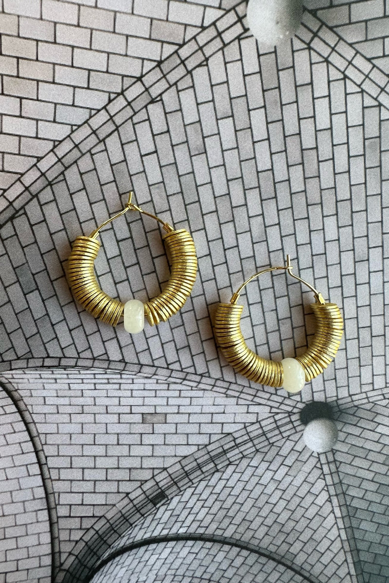 Gold Disk Hoop