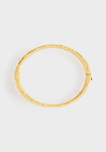 Side view of Anabel Aram Milos Hinged Bangle Gold – luxury gold bracelet