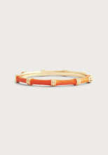 Bamboo Hinged Bangle by Anabel Aram – gold plated bracelet with enamel details