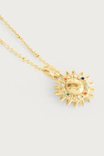 Milos Soleil Charm by Anabel Aram – gold plated brass sunburst pendant with enamel deta