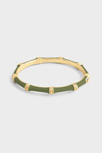 Bamboo Enameled Hinged Bangle