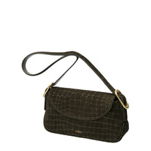 The Pamela Crossbody Bag, Olive Croc