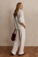 Hawley Half Zip Sweat, Ivory Marl
