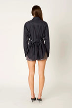 Serrano Shirt, Navy Pinstripe, Oversized Button-Down