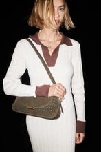 The Pamela Crossbody Bag, Olive Croc